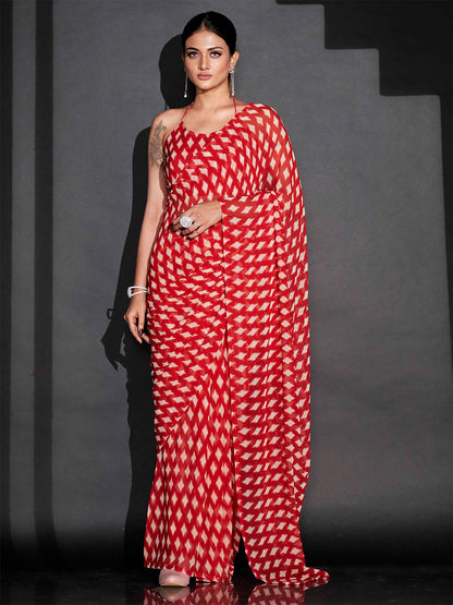 Tikhi Imli Ethnic Motifs Printed Ready To Wear Saree
