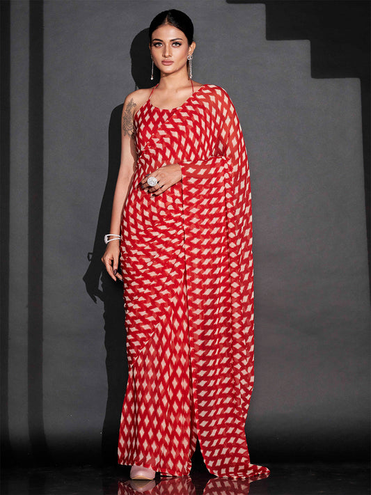 Tikhi Imli Ethnic Motifs Printed Ready To Wear Saree