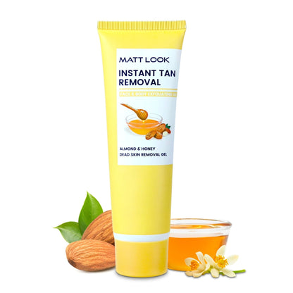 Matt Look Instant Tan Removal With Almond & Honey Dead Skin Removal Gel