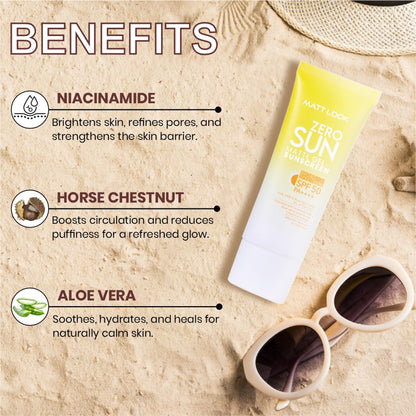 Matt Look Zero Sun Matte Gel SPF 50 PA++++ Sunscreen