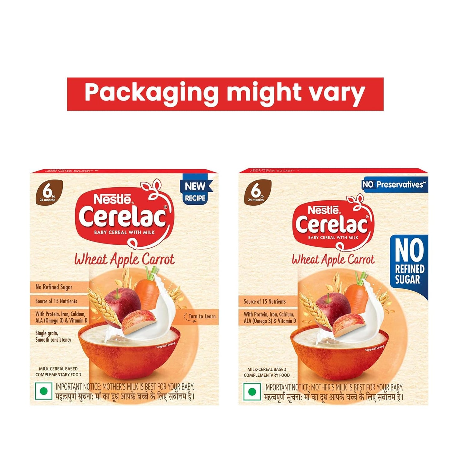 Nestle Cerelac Baby Cereal With Milk - Wheat Apple Carrot