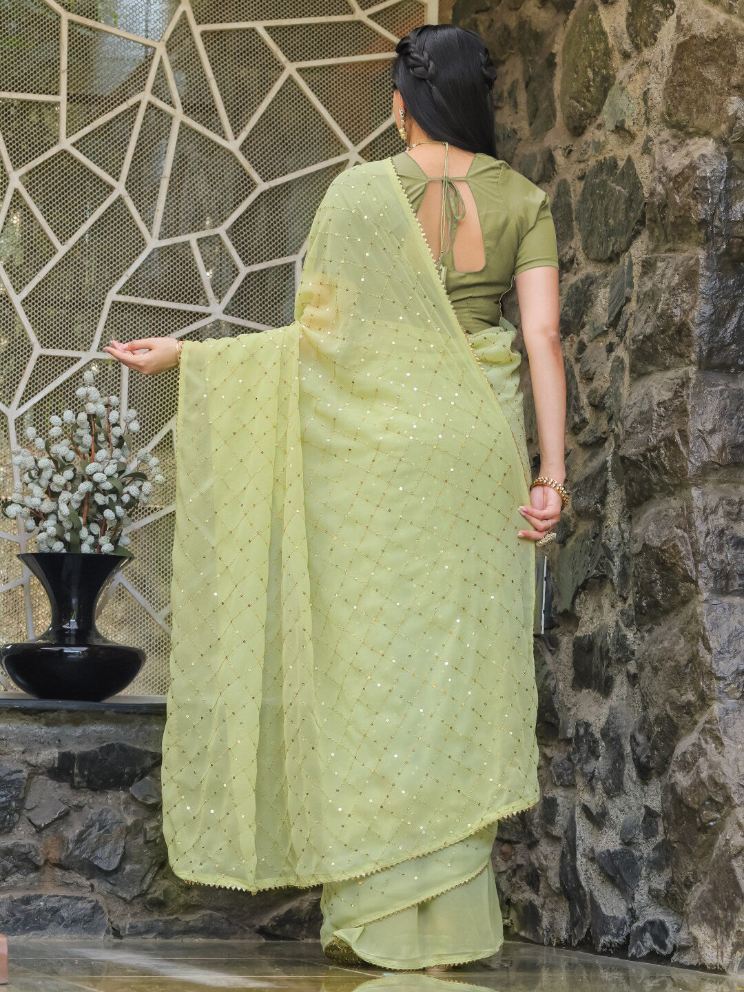 Tikhi Imli Embellished Sequinned Saree