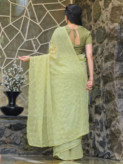 Tikhi Imli Embellished Sequinned Saree
