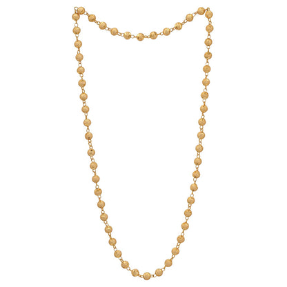 Gold-Polished Alloy Brass Beaded Matarmala Chain - The Pari
