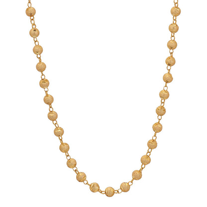 Gold-Polished Alloy Brass Beaded Matarmala Chain - The Pari