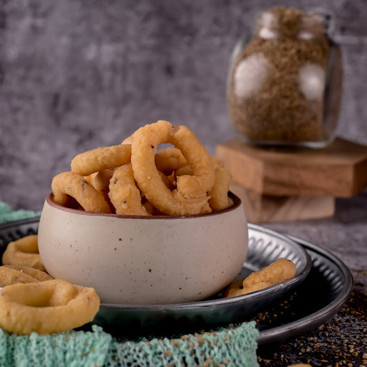 Vellanki Foods Chegodi Small | South Indian Snacks | Chinna Chekodilu / Chegodi | Ring Murukku