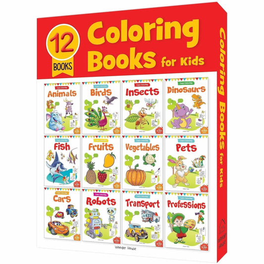 Colouring Books For Kids: A Set of 12 Books