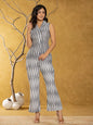 Yufta Cotton Grey Ikat Co-Ord Set