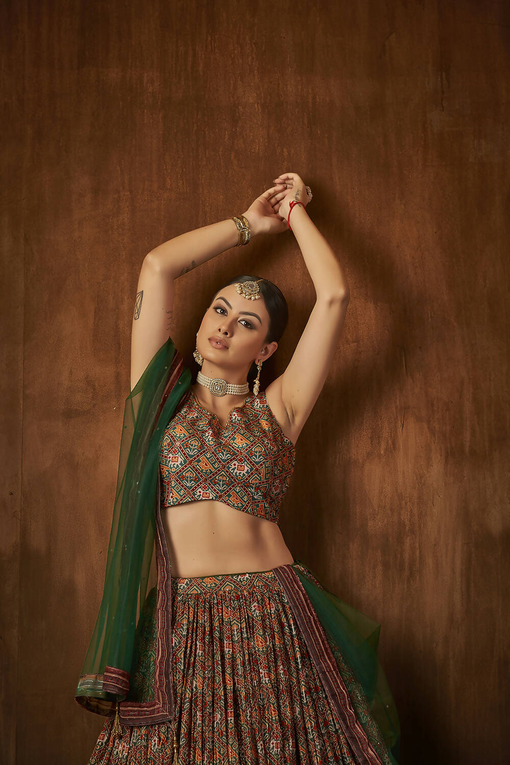 Wedding Designer Multi Georgette Lehenga Choli - Anbazaar