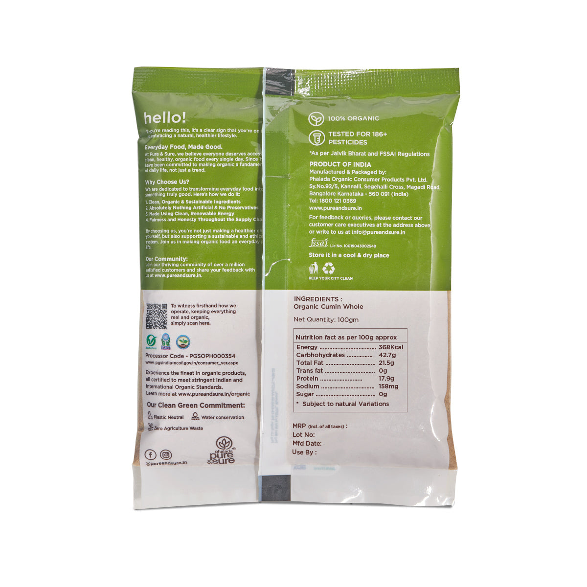 Pure & Sure Organic Cumin Powder