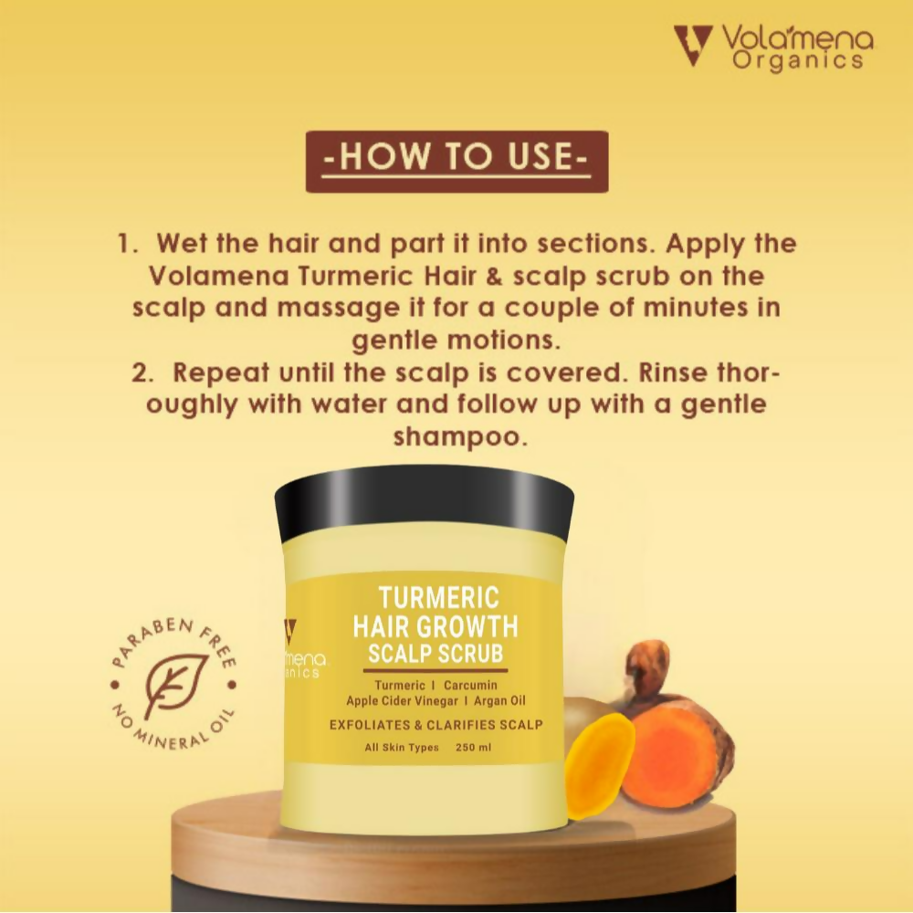 Volamena Organics Turmeric Hair Growth Scalp Scrub
