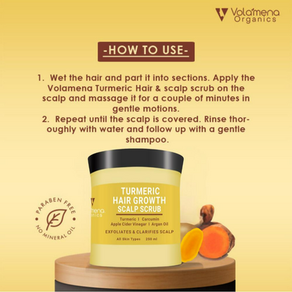 Volamena Organics Turmeric Hair Growth Scalp Scrub