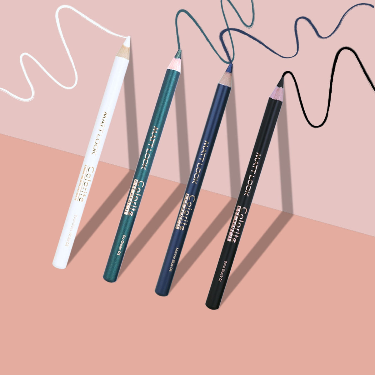 Matt Look Colorite Long Lasting Smudge Proof Eye Liner Pencil - Go Green 03