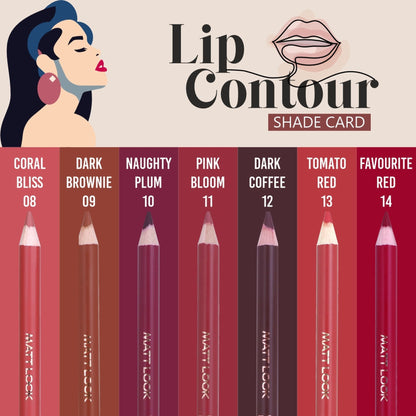 Matt Look Colorite Lip Contour Professional Matte Lip Color Pencil - Sizzling Red 17
