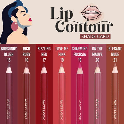 Matt Look Colorite Lip Contour Professional Matte Lip Color Pencil - On The Mauve 20
