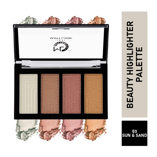 Matt Look Beauty Highlighter Palette - Sun and Sand