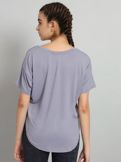 MKH Typography Printed Drop-Shoulder Sleeves Dri-FIT T-shirt
