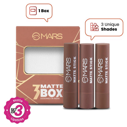 MARS Cosmetics Matte Lipsticks Box - 04 Browns