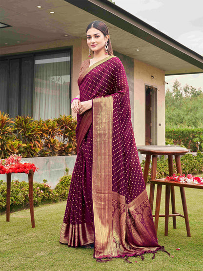 Tikhi Imli Embellished Zari Art Silk Saree