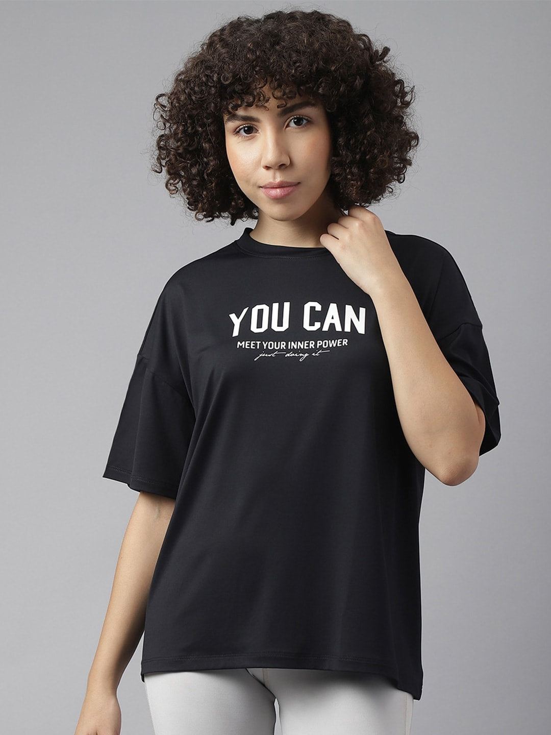 MKH Typography Printed Dri-FIT Sports T-shirt