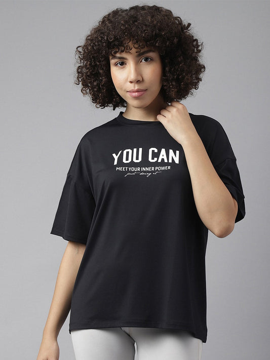MKH Typography Printed Dri-FIT Sports T-shirt