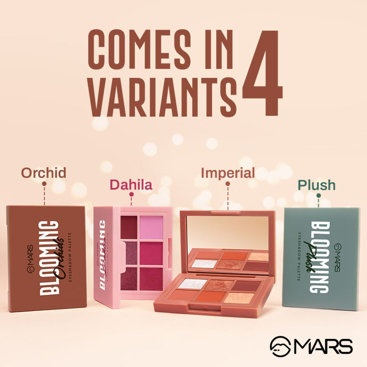 MARS Cosmetics Blooming Matte & Shimmer Eyeshadow Palette - 04 Orchid