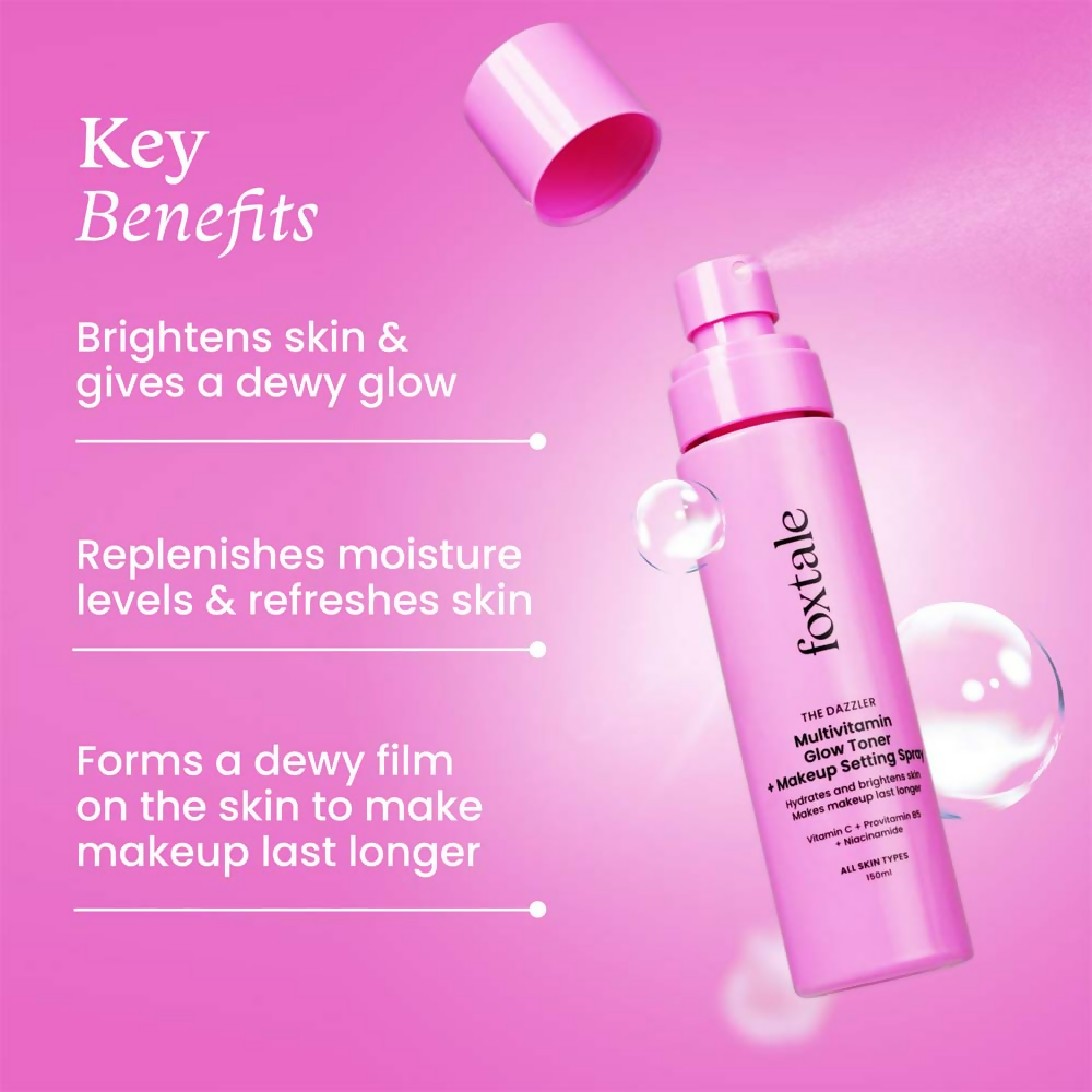 Foxtale The Dazzler Multivitamin Glow Toner + Makeup Setting Spray