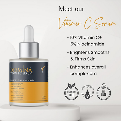 DERMINA Skin-brightening Vit C Serum – Protect, Repair, and Nourish