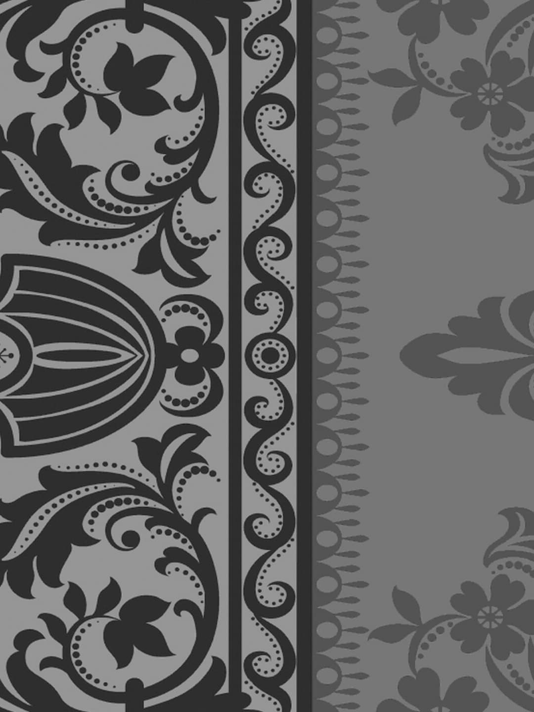 Dreamscape Grey & White Ethnic Motifs 144 TC Queen Bedsheet with 2 Pillow Covers