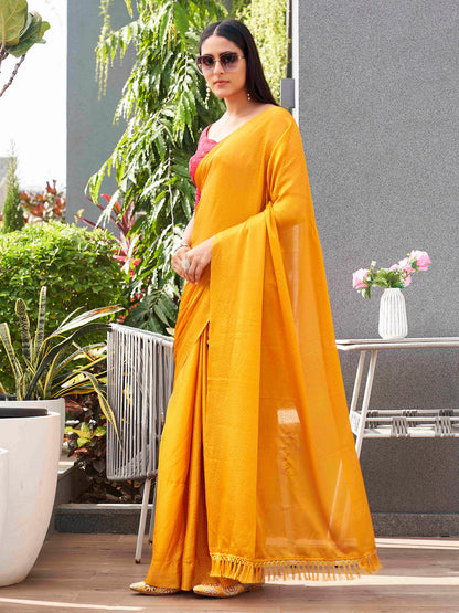 Tikhi Imli Woven Design Crepe Saree