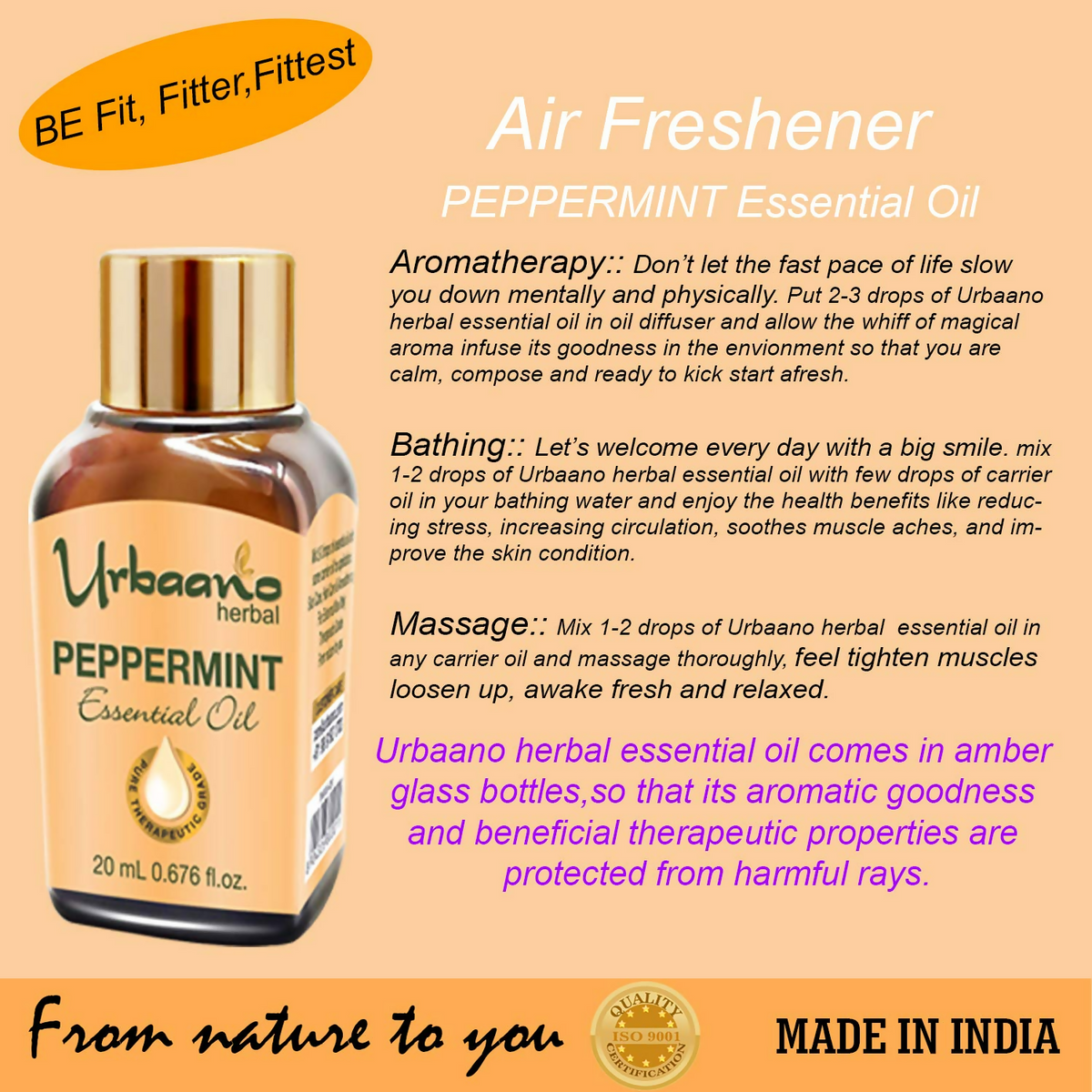 Urbaano Herbal Peppermint Essential Oil