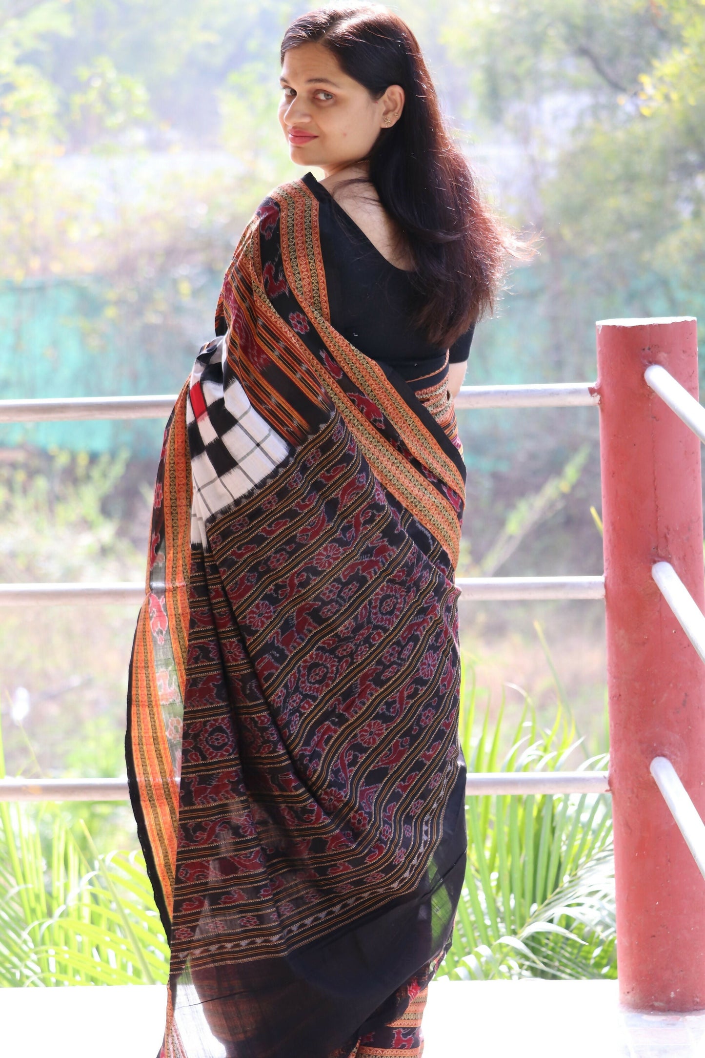Earthyweaves Triveni Sambalpuri Saree