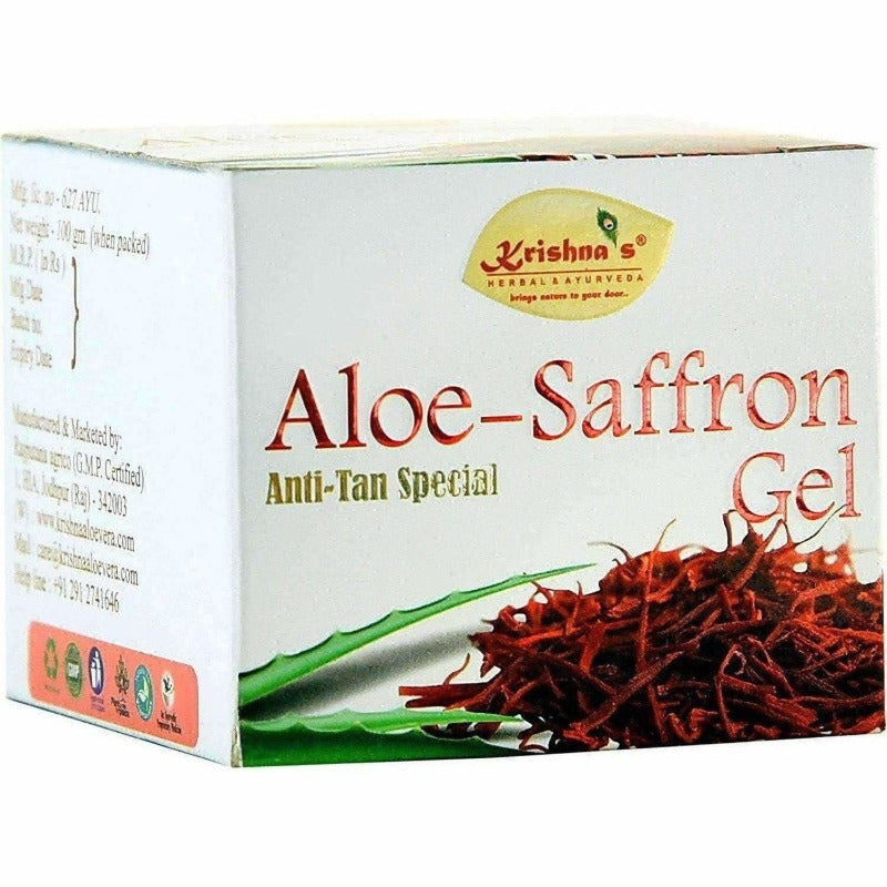 Krishna's Herbal & Ayurveda Aloe Vera Saffron Gel