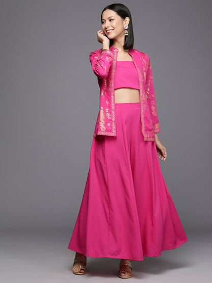 Ahalyaa Women's Traditional Wear Co-ods - Pink