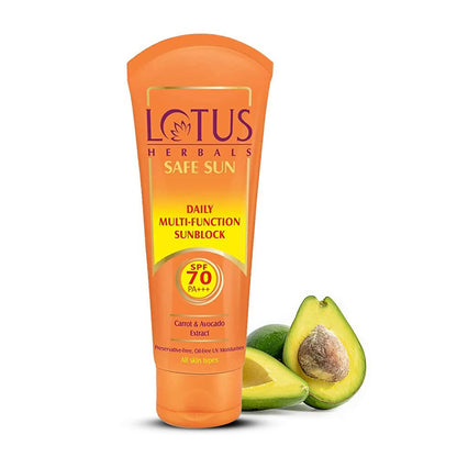 Lotus Herbals Safe Sun Daily Multi-Function Sunblock Sunscreen SPF 70