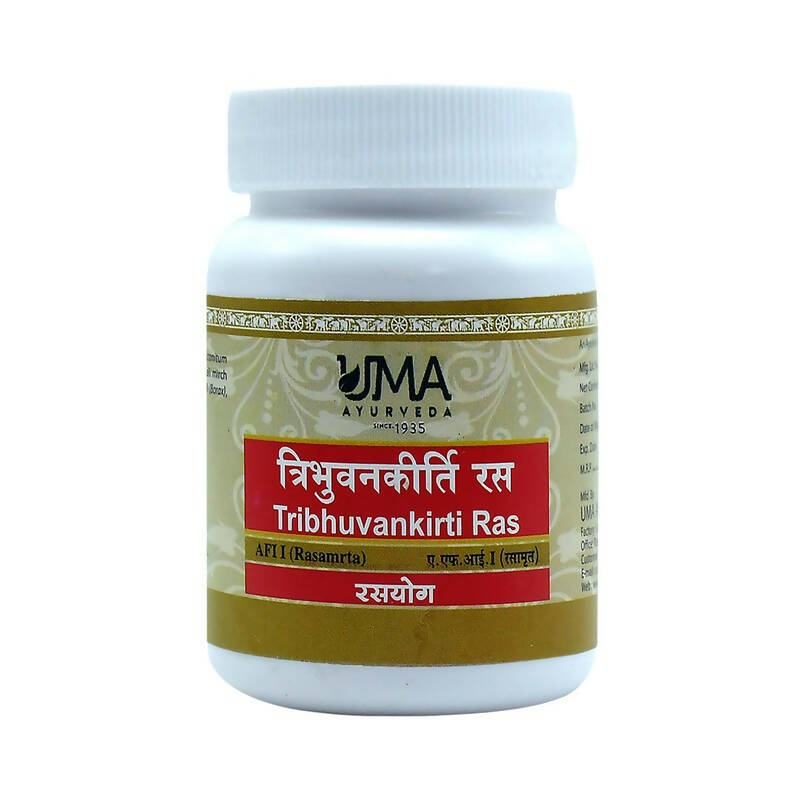 Uma Ayurveda Tribhuvan kirti Ras Tablets