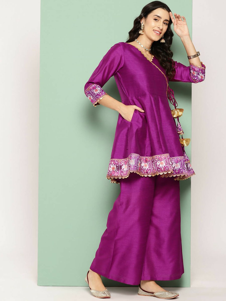 Ahalyaa Women's Traditional Wear Co-ods - Purple