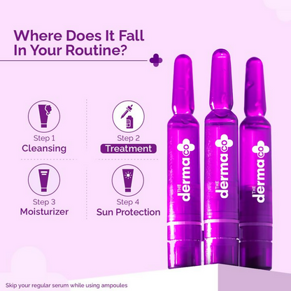 The Derma Co 5% Glycolic + 2% Kojic Pigmentation Corrector Ampoule Kit