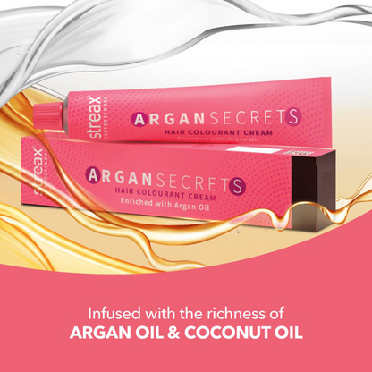 Streax Professional Argan Secrets Permanent Hair Colourant Cream - Dark Brown 3
