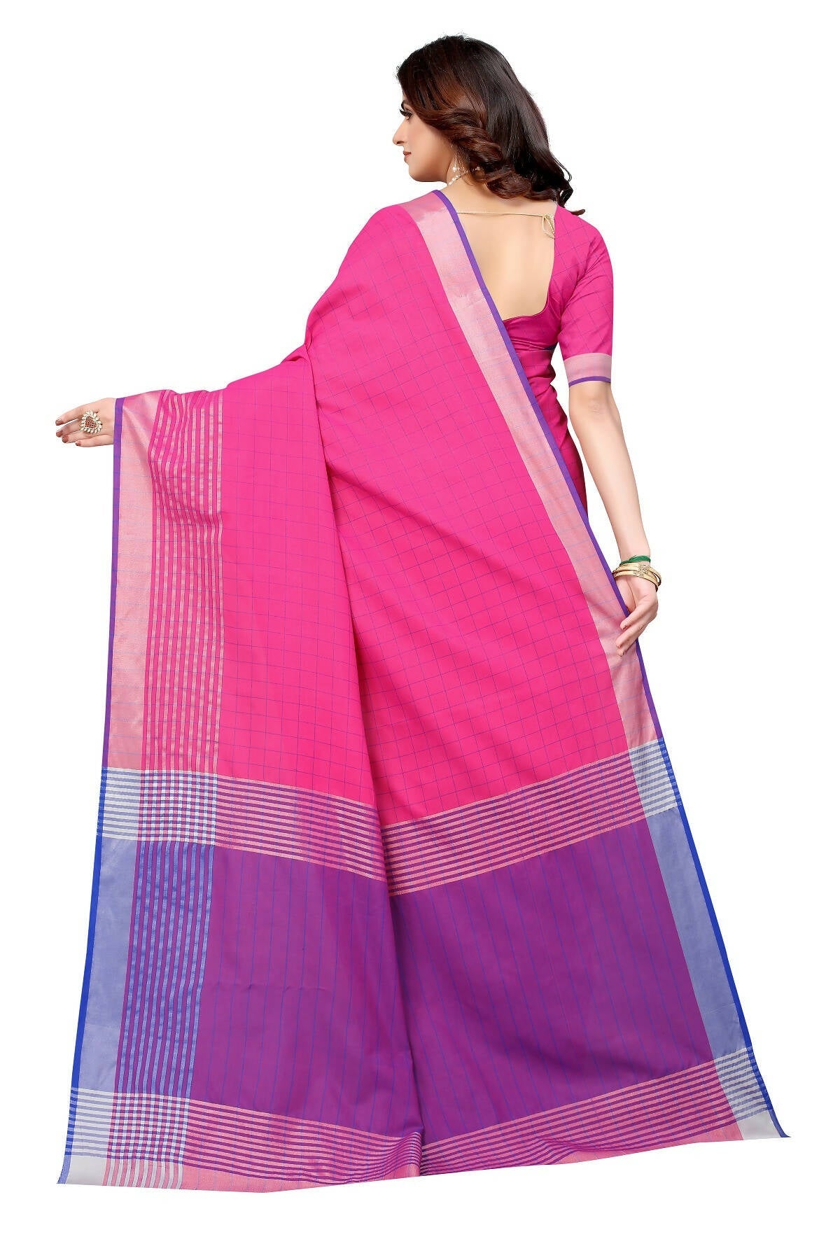 Vamika Pink Cotton Silk Saree