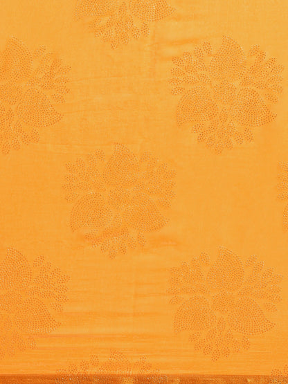 Saree Mall Mustard Yellow & Gold Printed Saree