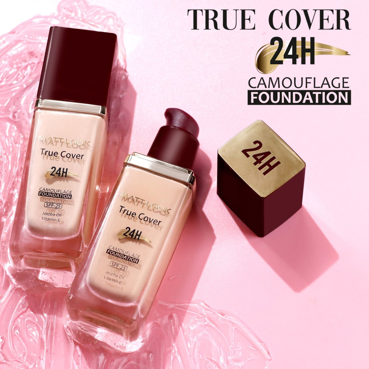 Matt Look True Cover Camouflage 24Hrs Long Stay Foundation - Sun Beige