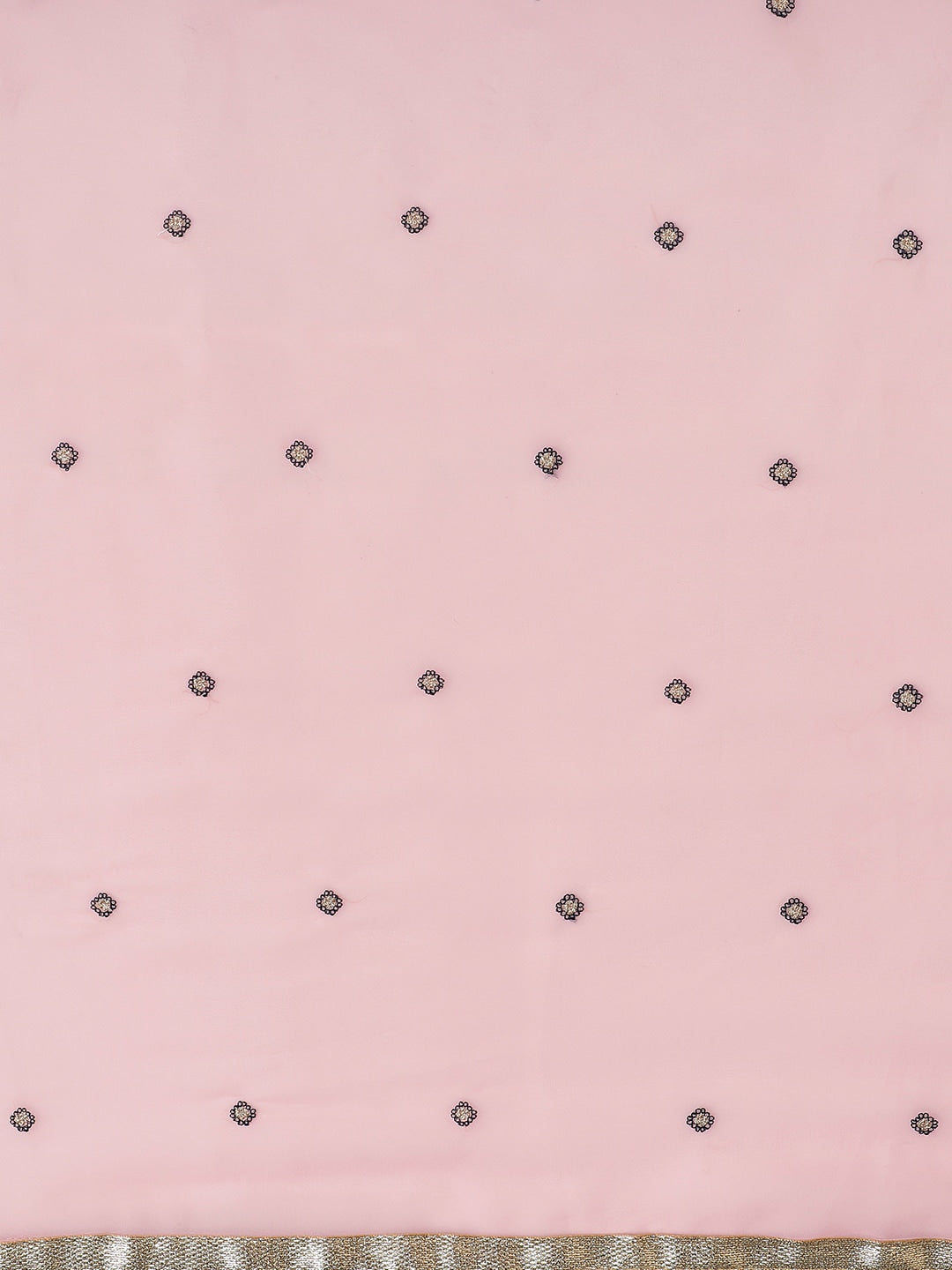Saree Mall Pink & Navy Blue Embroidered Saree