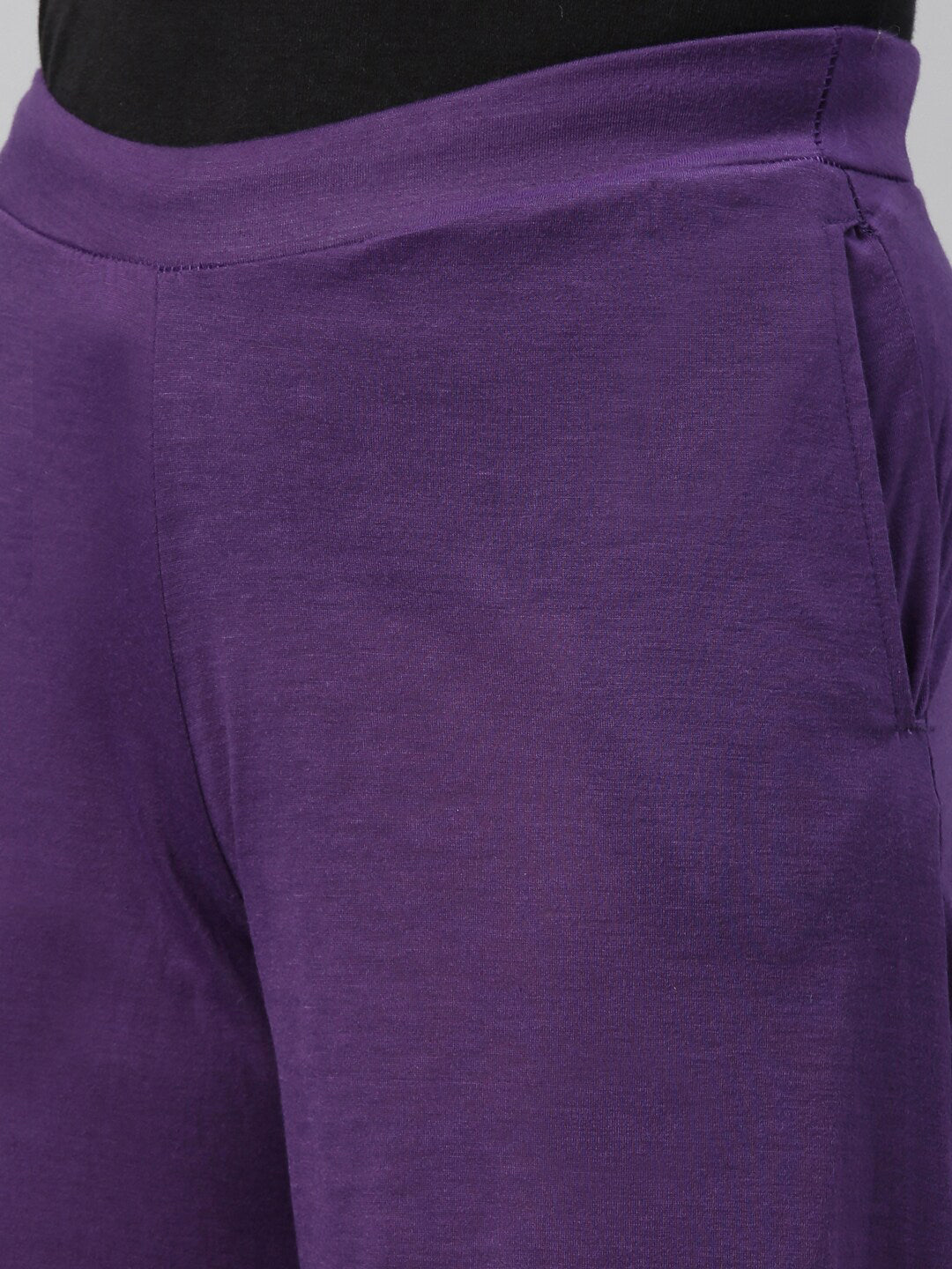 Souchii Women Purple Knitted Palazzos
