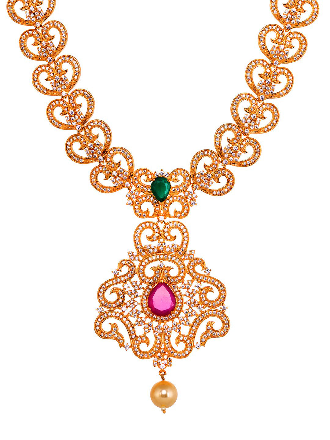 Saraf RS Jewellery Gold-Polished Multi-Colored Jewellery Set