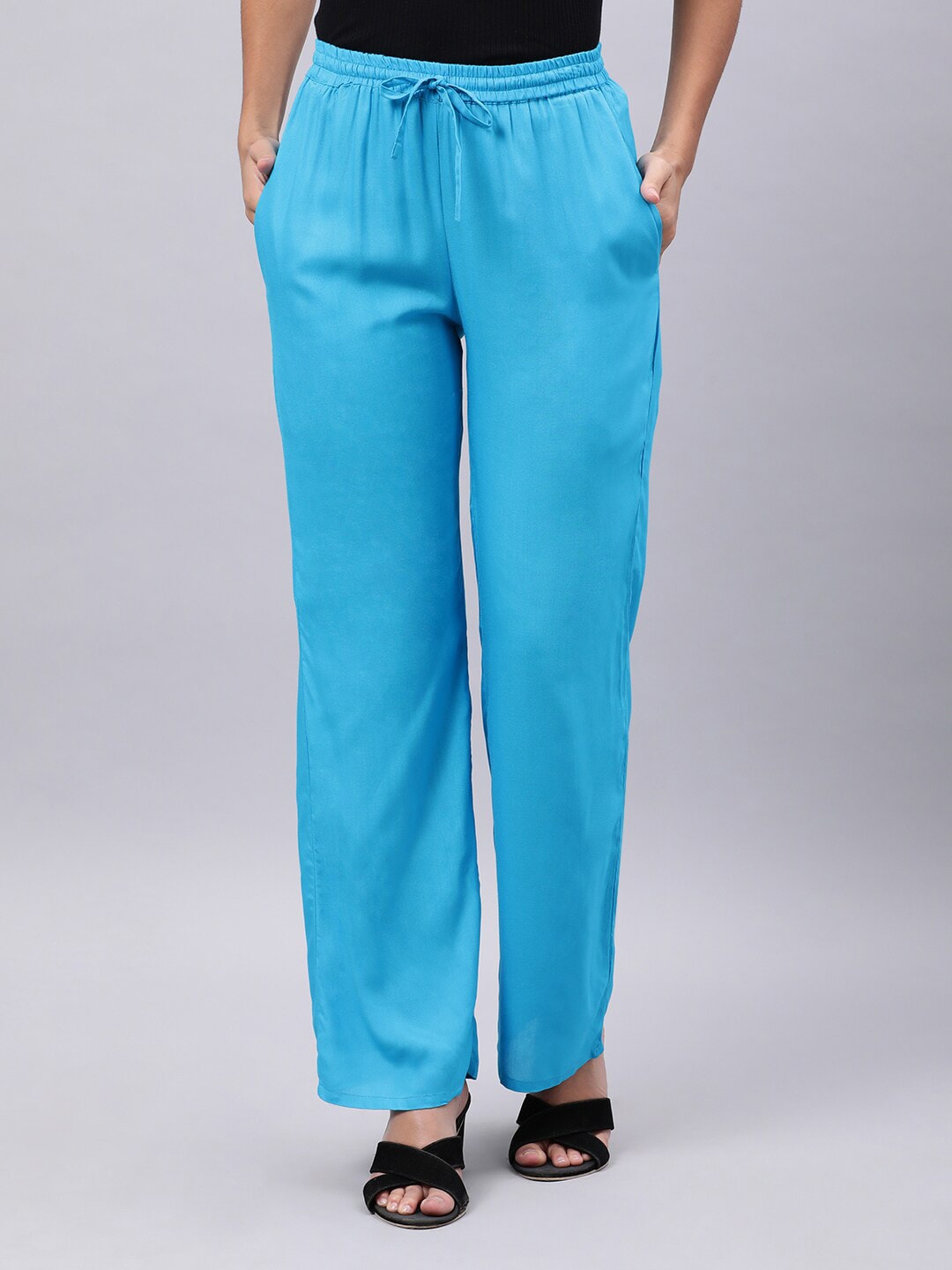 Souchii Blue Liva Ethnic Palazzos