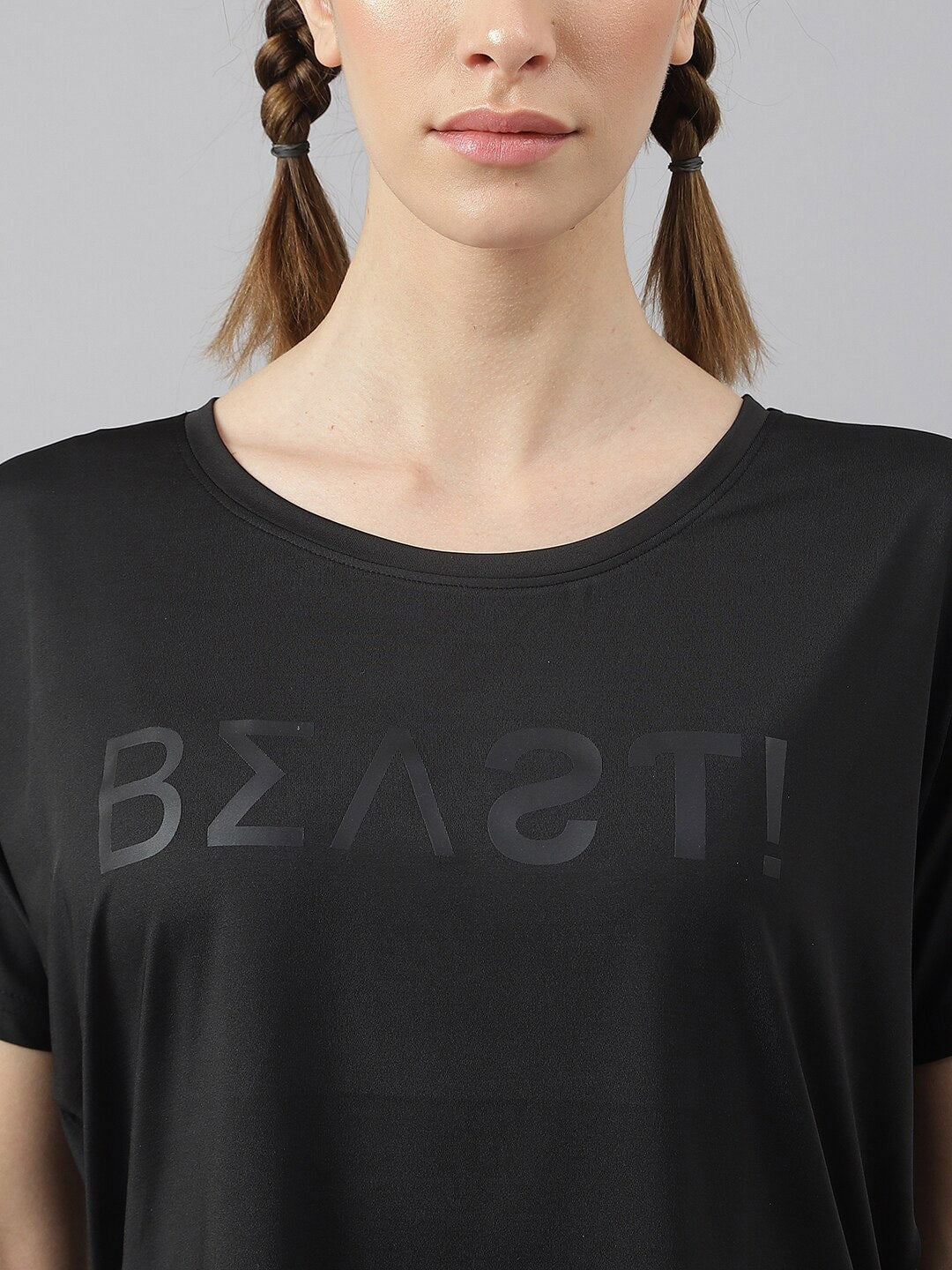 MKH Typography Printed Drop-Shoulder Sleeves Dri-FIT Sports T-shirt