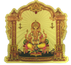 Stickerbazaar Micro Golden Mandir Sticker Regular