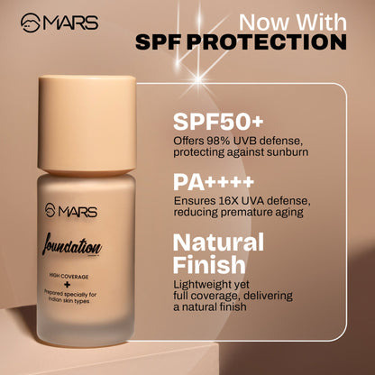 MARS Cosmetics SPF50 PA++++ High Coverage Liquid Foundation - 3