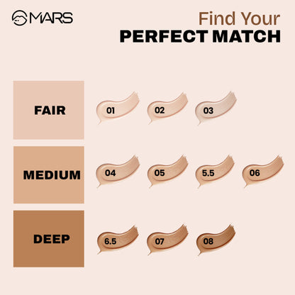 MARS Cosmetics SPF50 PA++++ High Coverage Liquid Foundation - 3